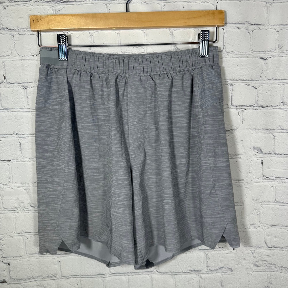 Lululemon Mens Surge Short 6 Lined Heathered Grey Running Training Size M
